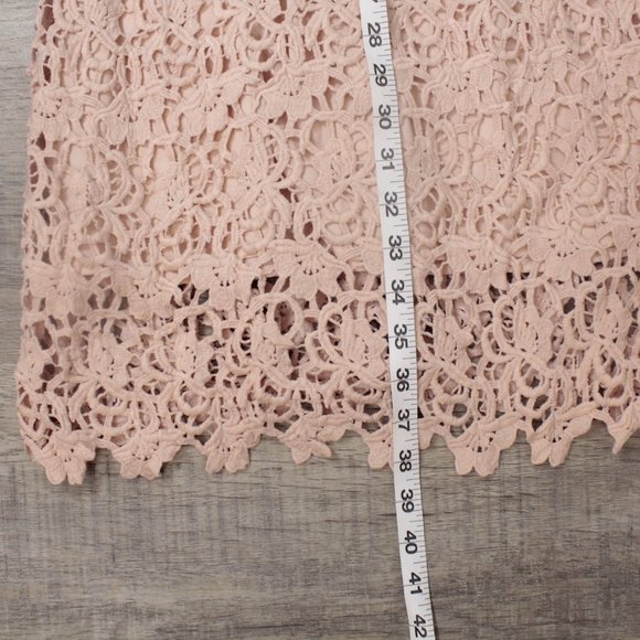 Revolve J.O.A. Blush Pink Crochet Lace Dress - Picture 12 of 14